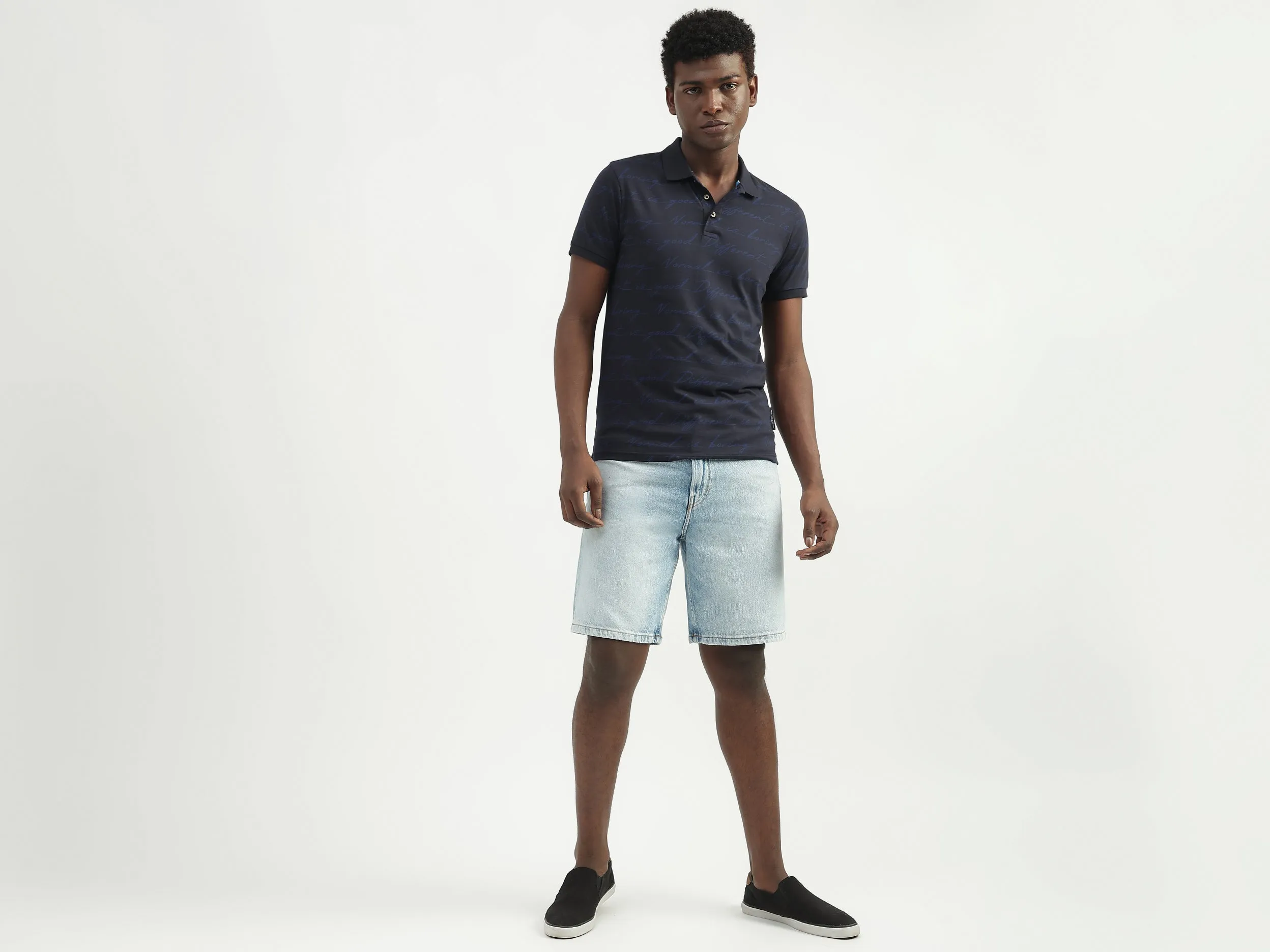 Cotton Printed Polo Collar Mens T-shirts