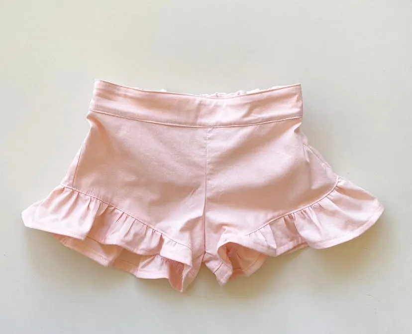 Cotton Ruffle Leg Shorts