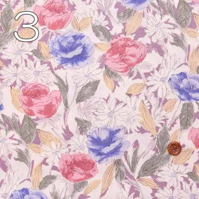 Cotton Scare Printed Fabric - Art Flower