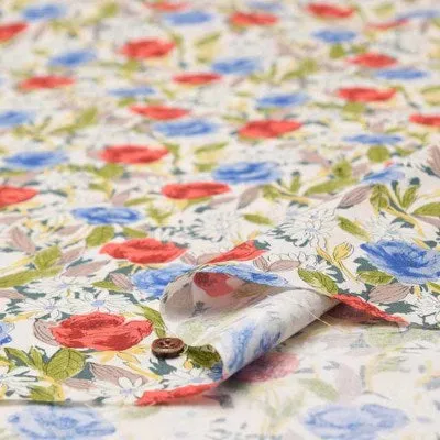 Cotton Scare Printed Fabric - Art Flower