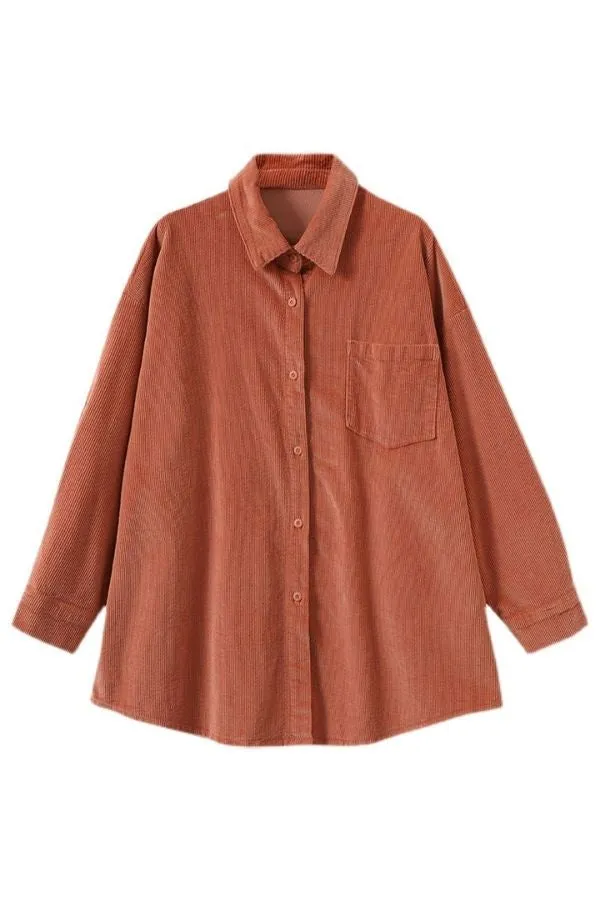 Cotton Solid Color Classic Blouse
