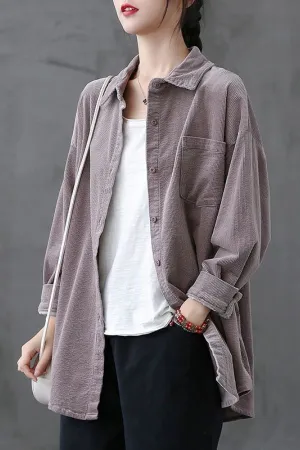 Cotton Solid Color Classic Blouse