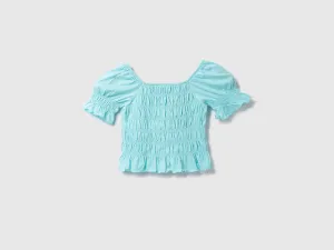 Cotton Solid Square Neck Girls Tops
