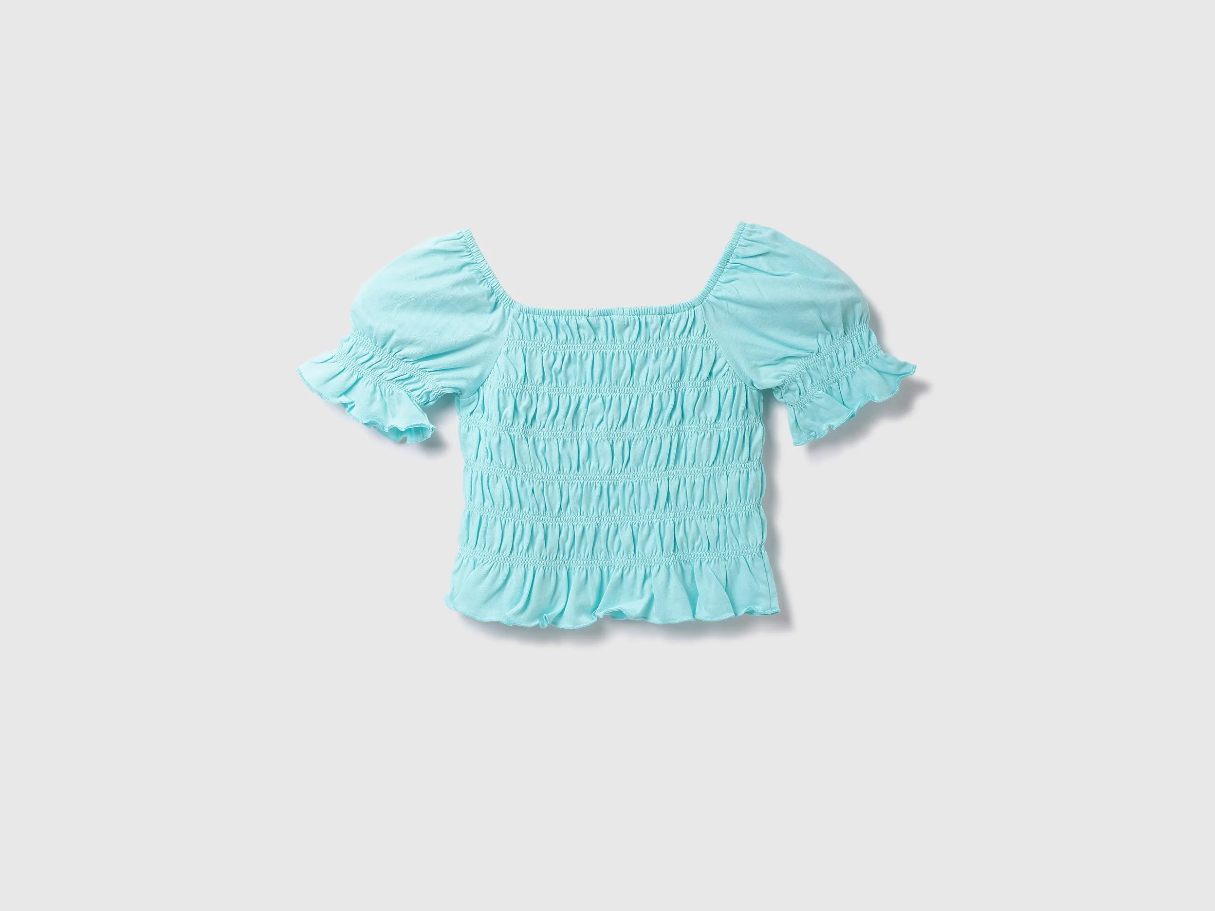 Cotton Solid Square Neck Girls Tops