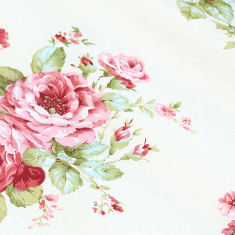 Cotton Twill Printed Fabric Peony Small Floral Home Decor Textile For Sewing DIY Handmade Accessories BY Meters