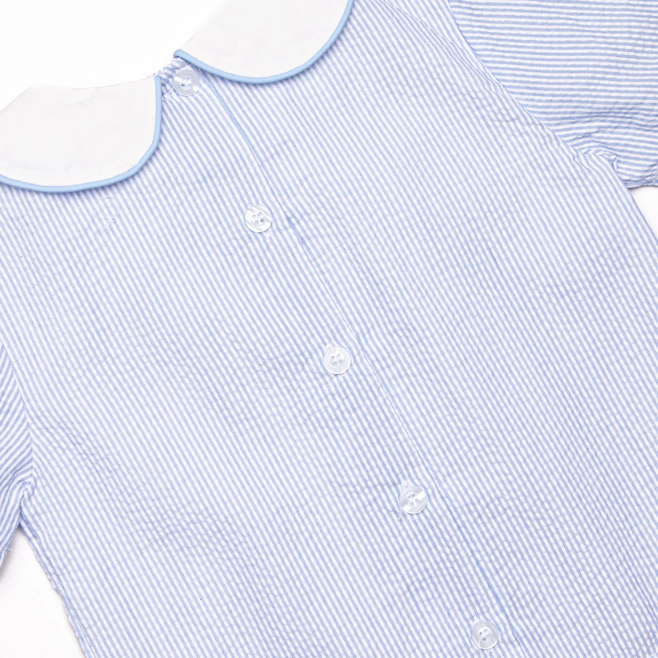 Cottontail Trio Embroidered Short Set, Blue
