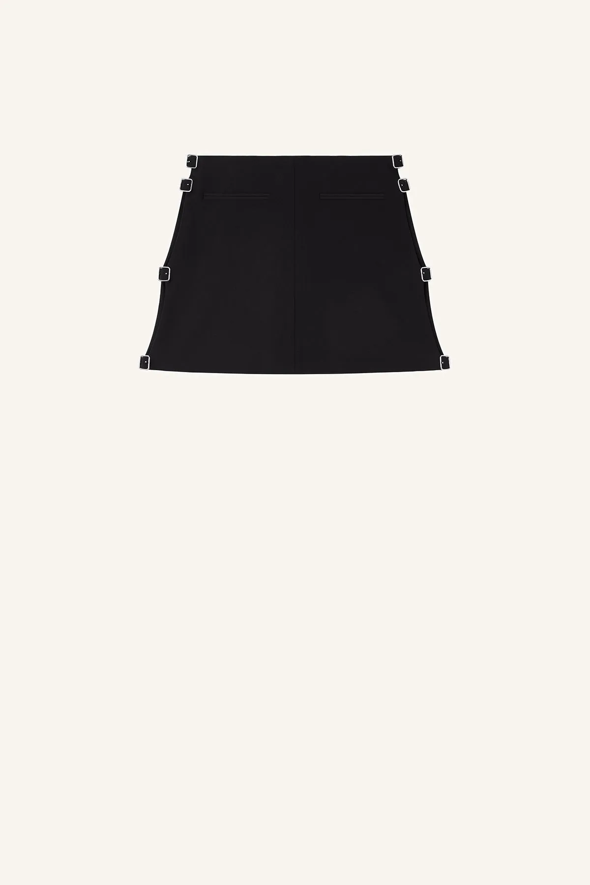 COURRÈGES | MULTI SANGLE WOOL MINI SKIRT