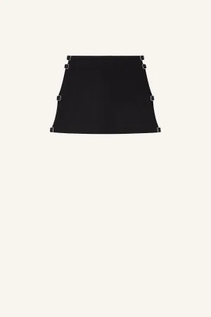 COURRÈGES | MULTI SANGLE WOOL MINI SKIRT