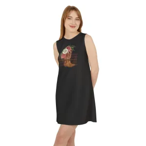 Cowboy Boots A-line Sleeveless Dress (AOP)