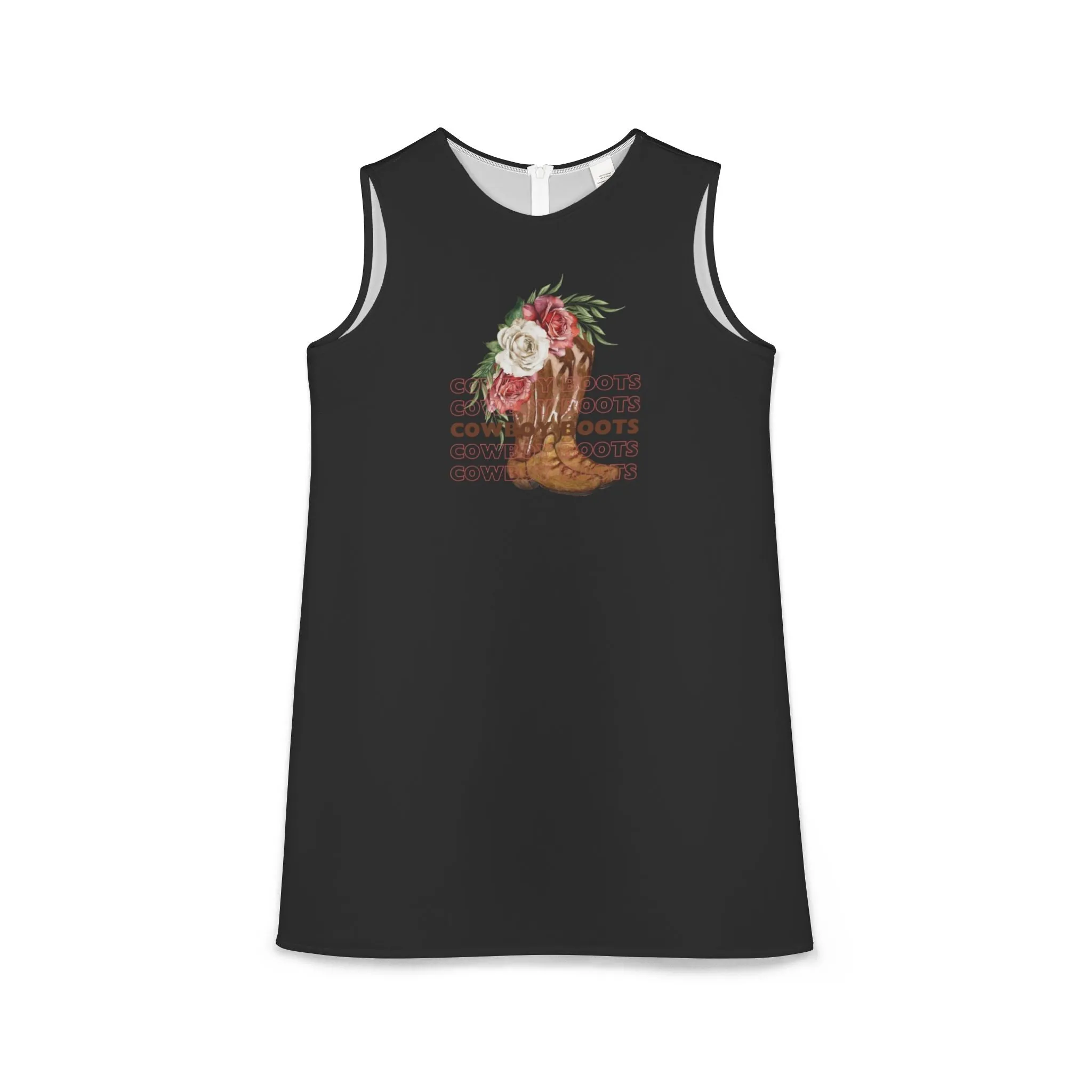 Cowboy Boots A-line Sleeveless Dress (AOP)