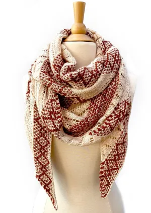 Crazy Diamond Wrap, Ambah O'Brien Print Knitting Pattern