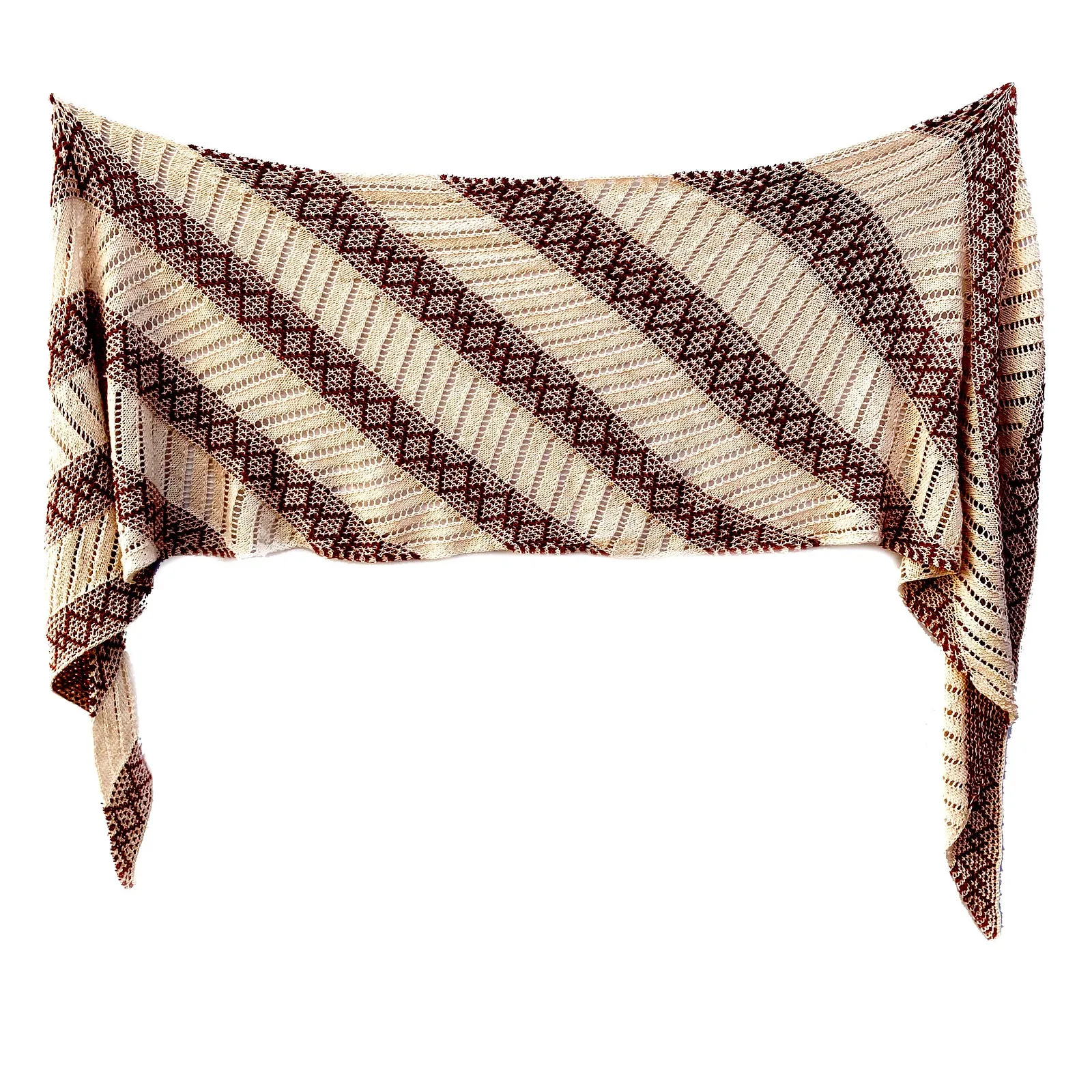 Crazy Diamond Wrap, Ambah O'Brien Print Knitting Pattern