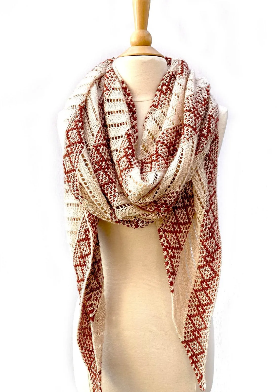 Crazy Diamond Wrap, Ambah O'Brien Print Knitting Pattern