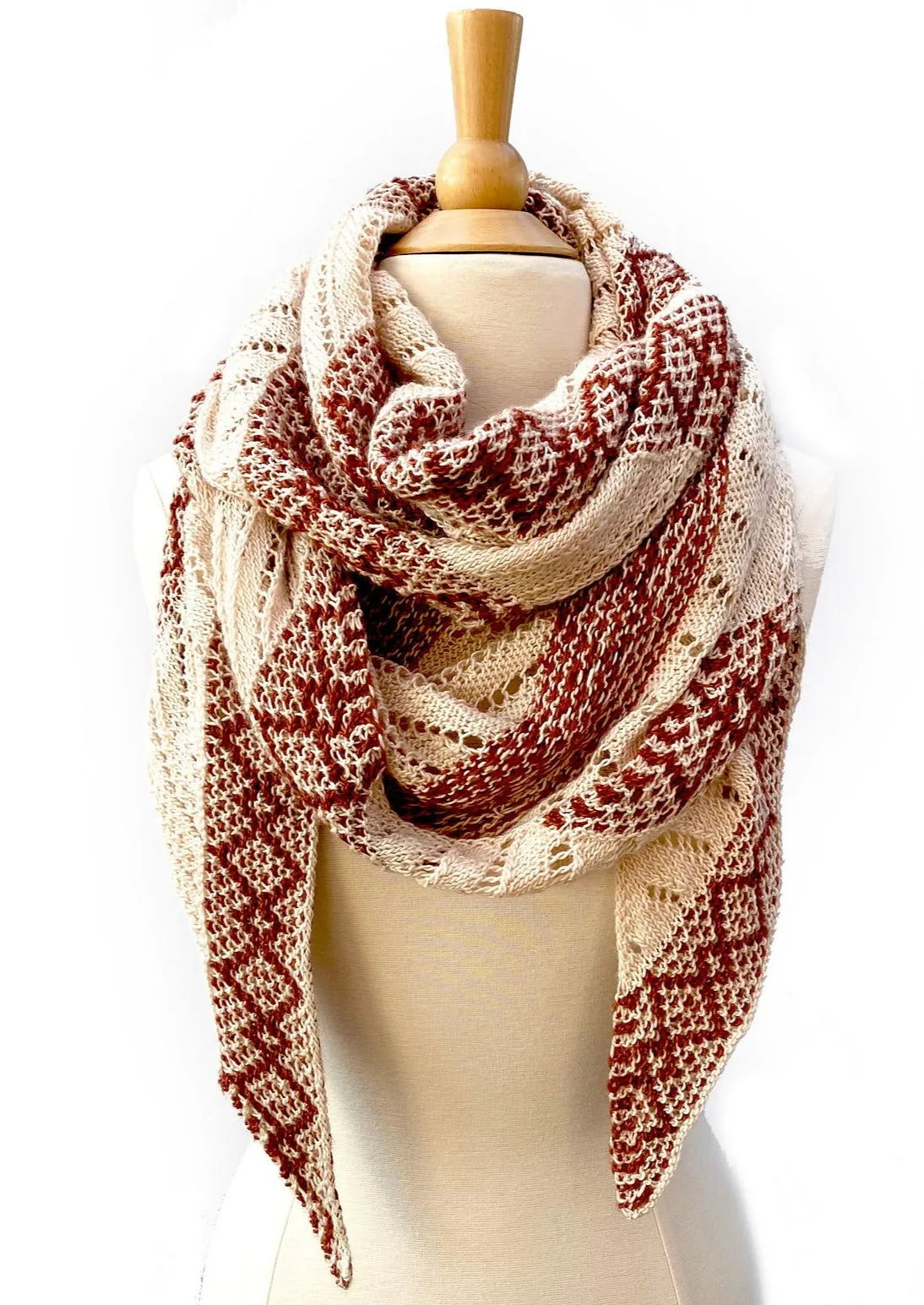 Crazy Diamond Wrap, Ambah O'Brien Print Knitting Pattern