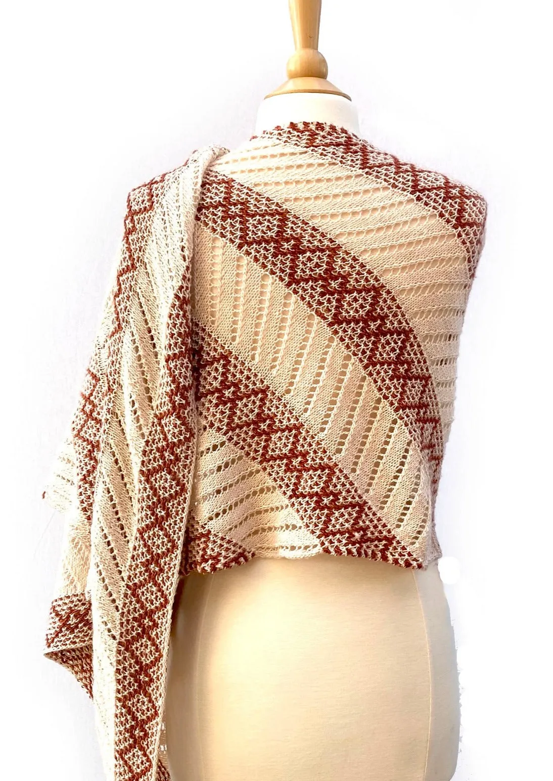 Crazy Diamond Wrap, Ambah O'Brien Print Knitting Pattern