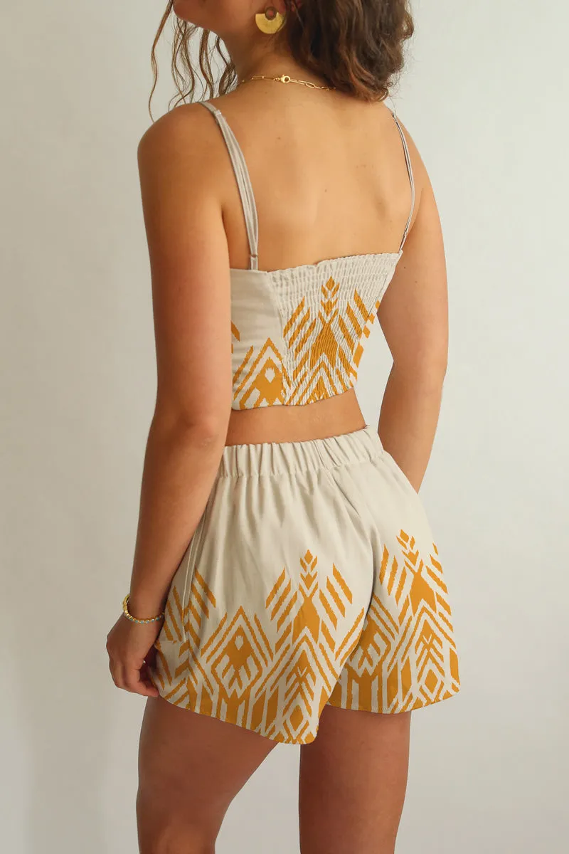 Crop Top and Shorts Set