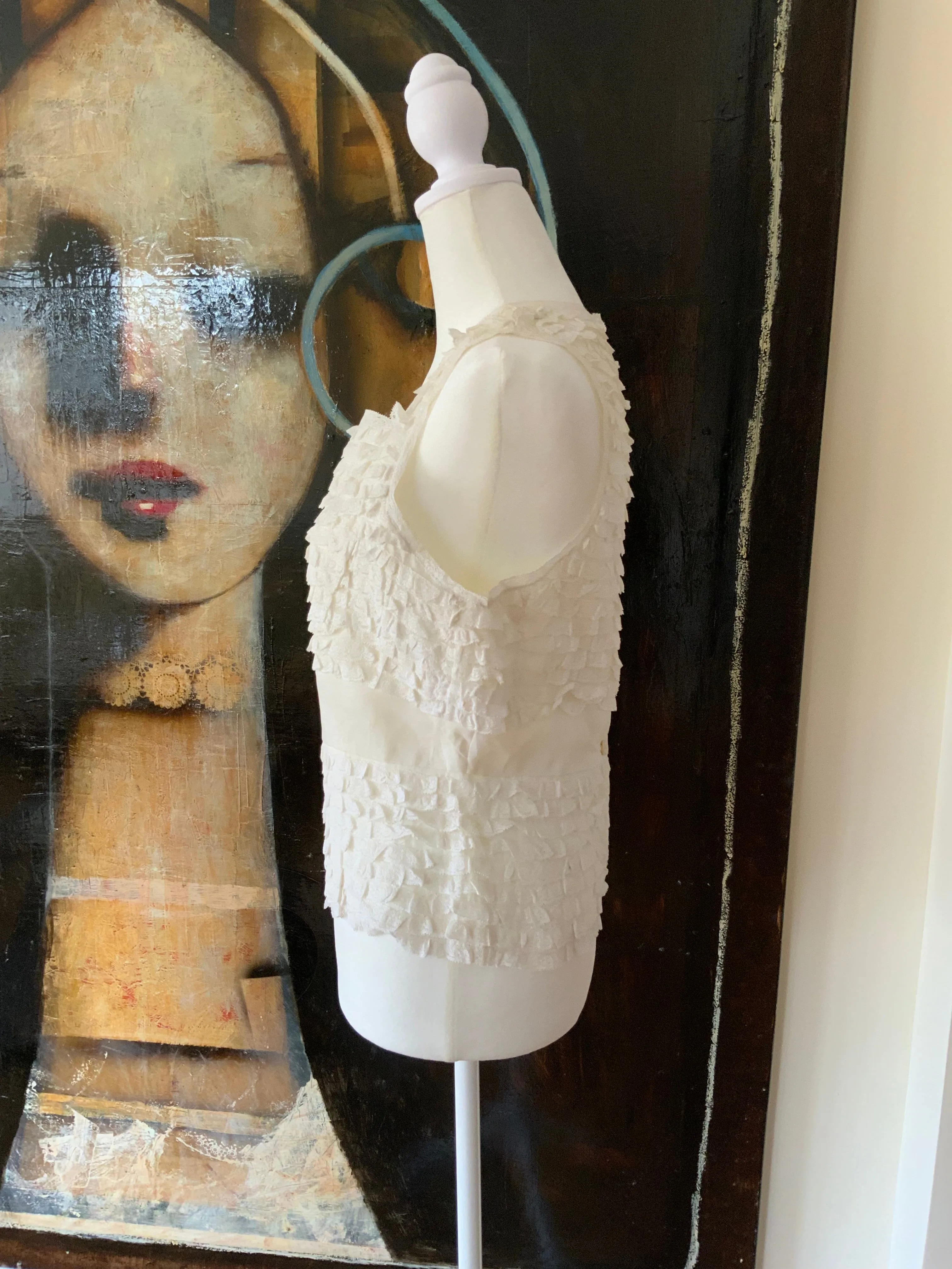 Cropped Ruffled Dress to Top - 40s - 40A