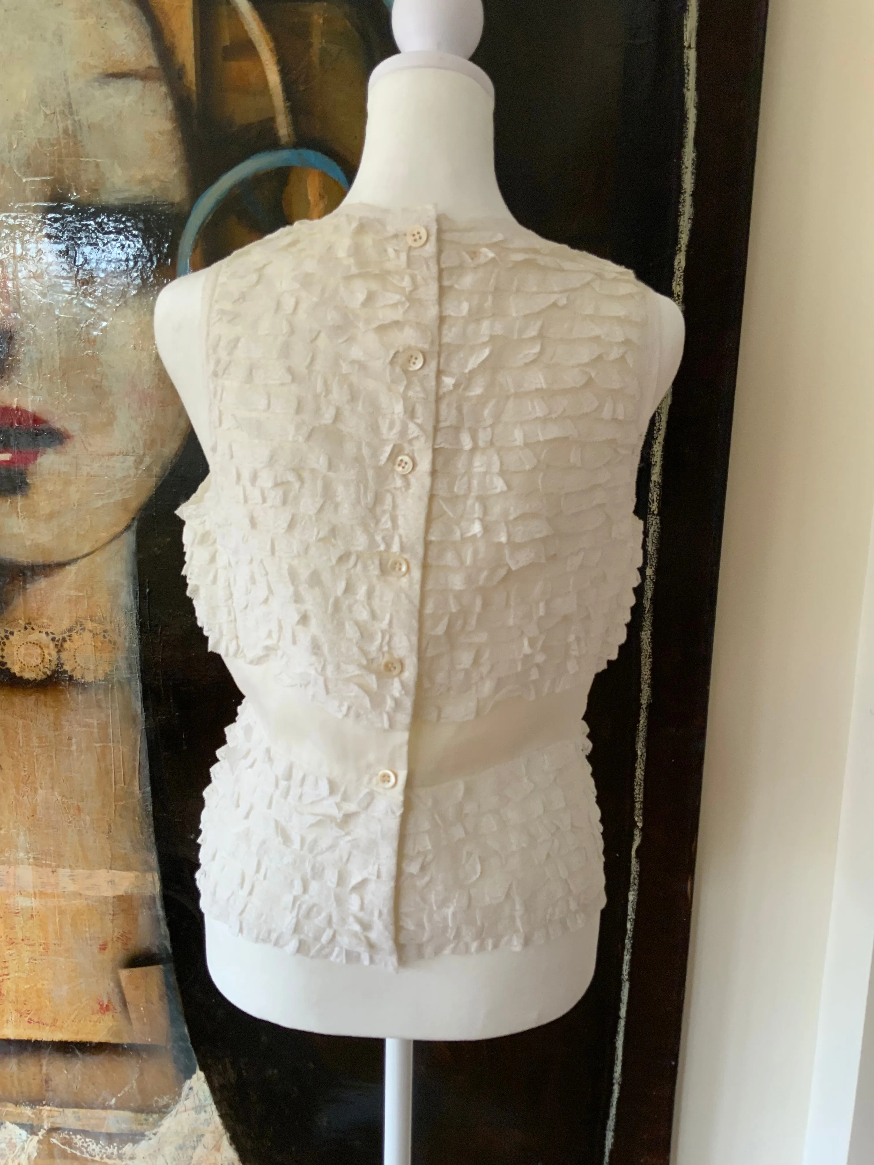 Cropped Ruffled Dress to Top - 40s - 40A