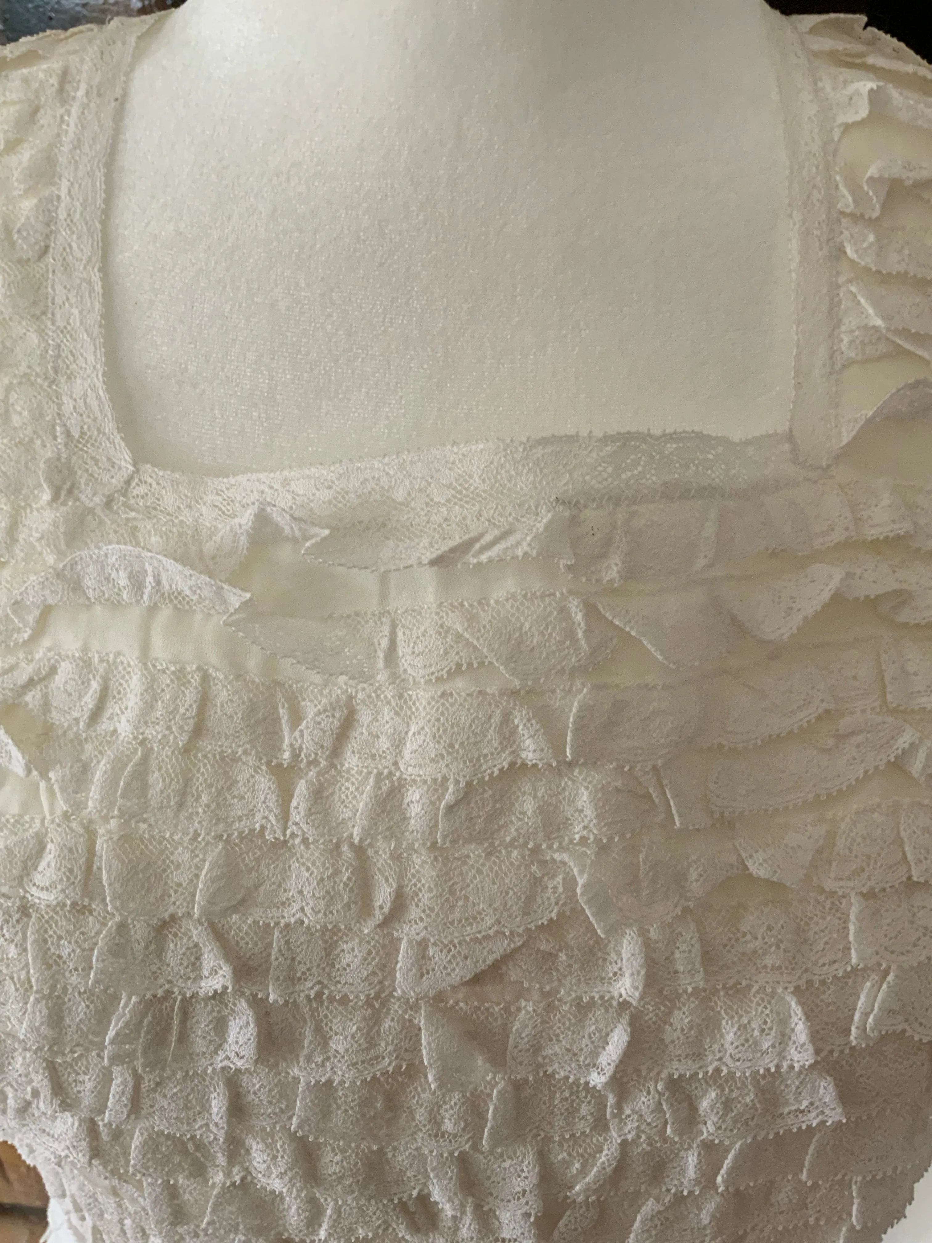Cropped Ruffled Dress to Top - 40s - 40A