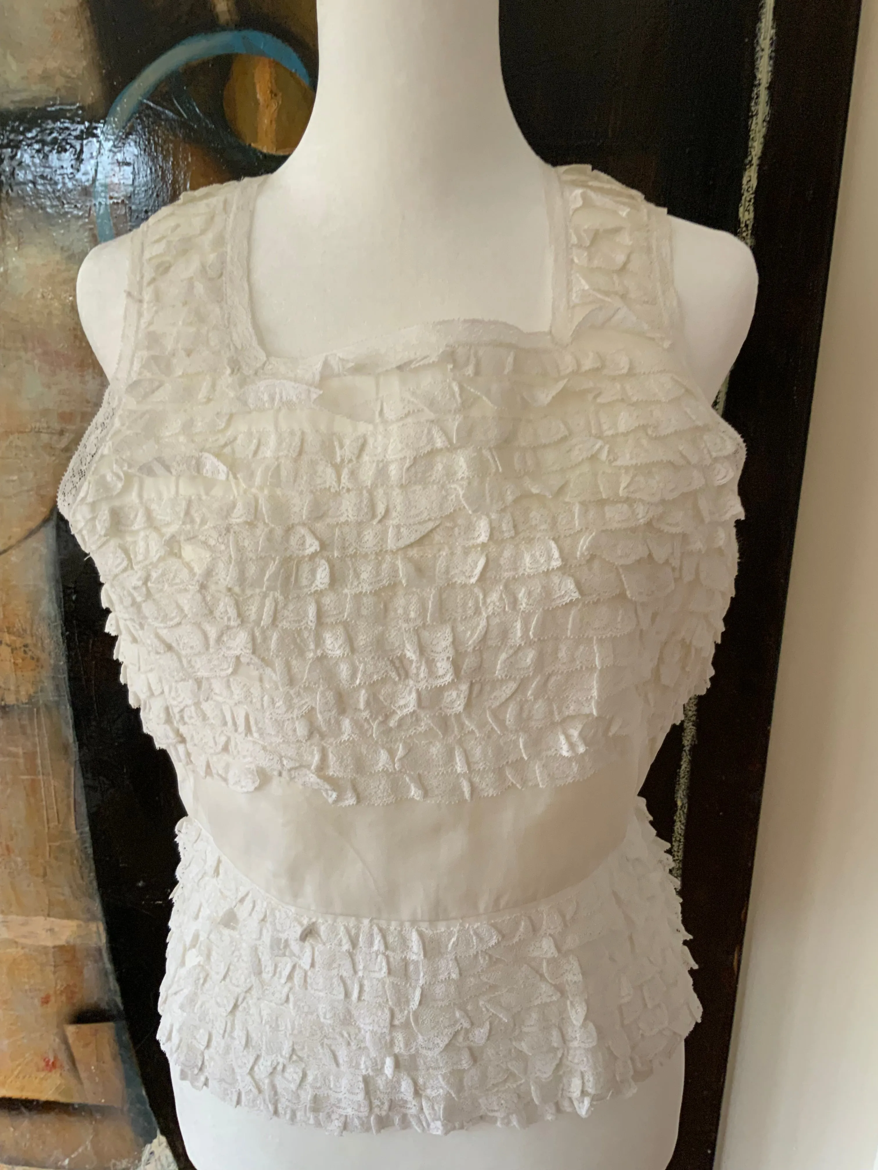 Cropped Ruffled Dress to Top - 40s - 40A