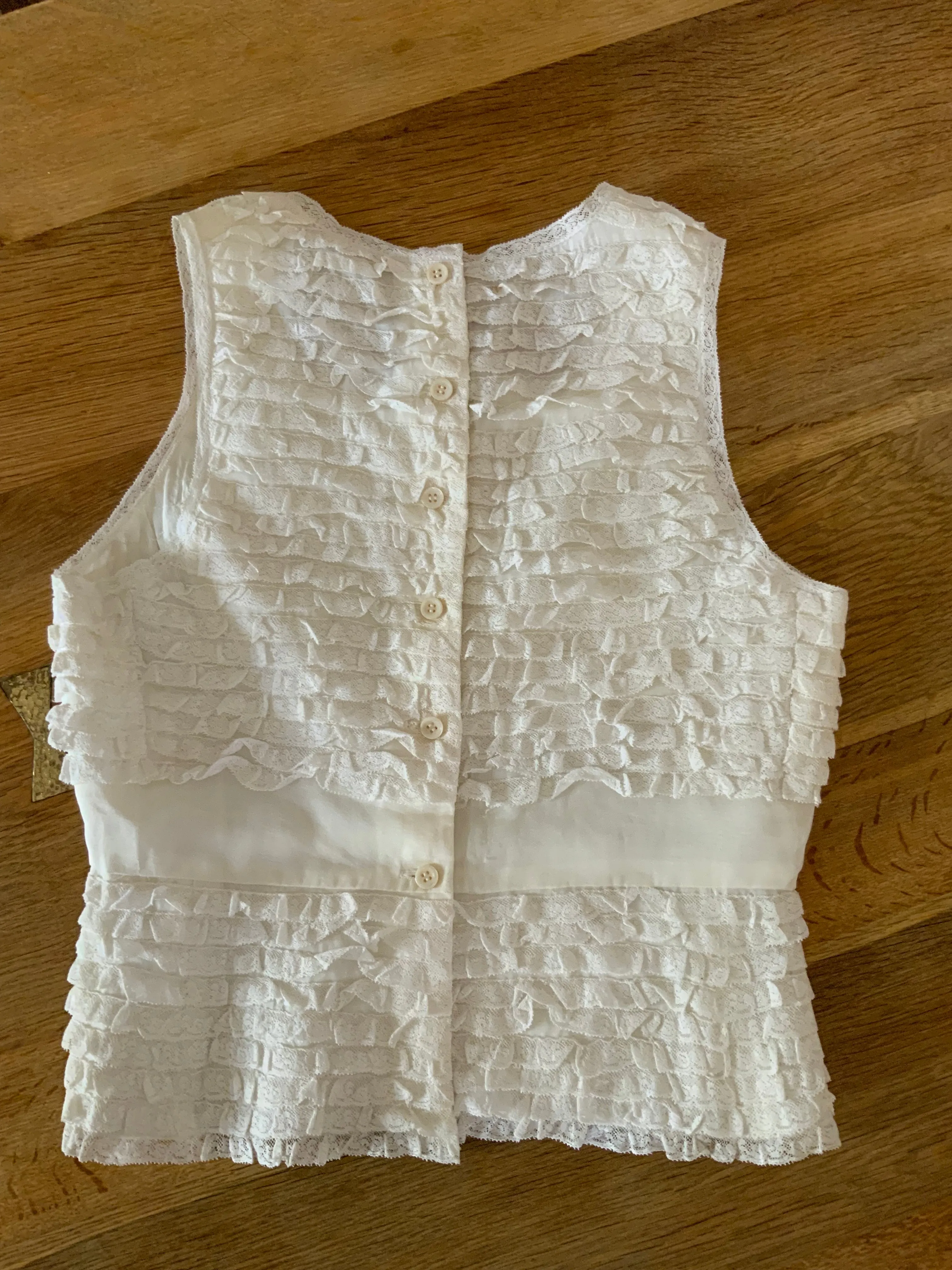 Cropped Ruffled Dress to Top - 40s - 40A