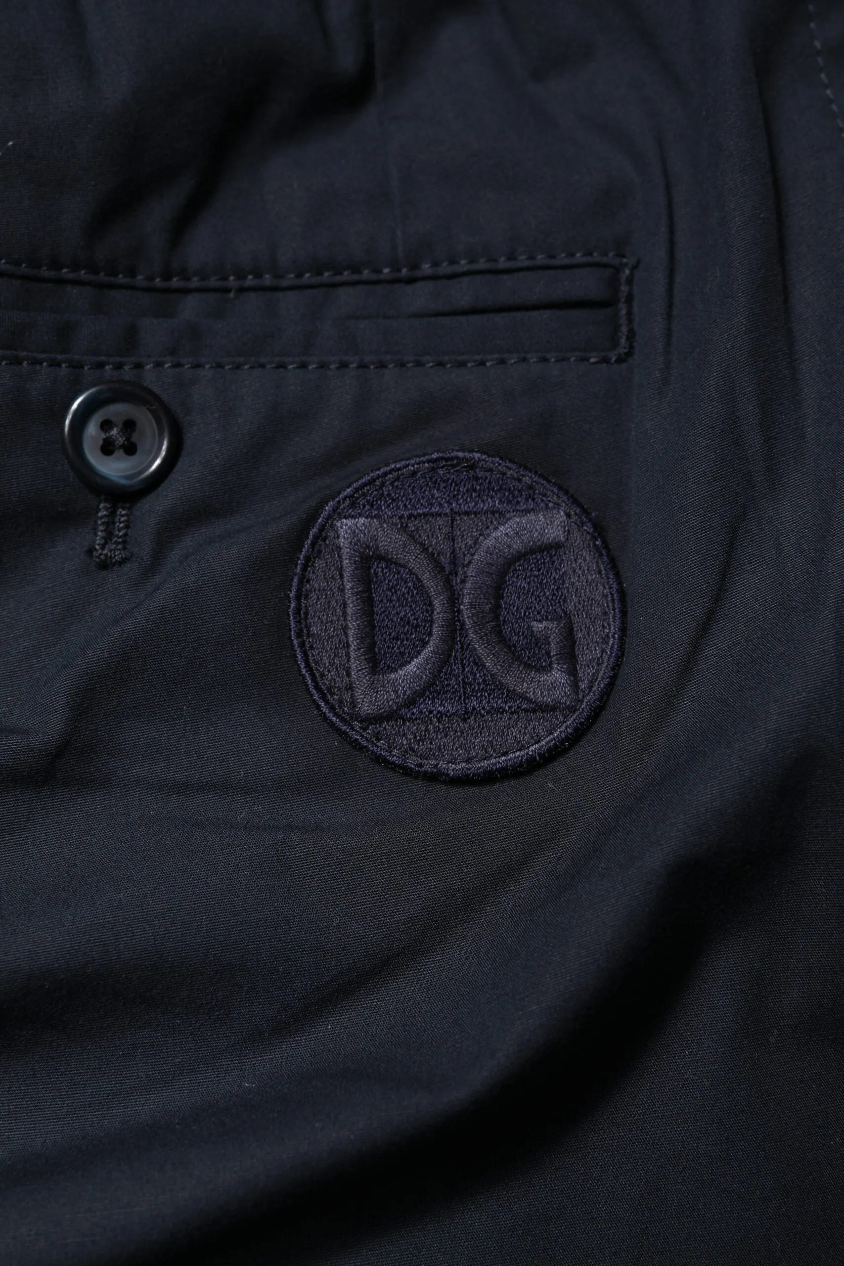 Dark Blue Cotton Bermuda Sweatshorts Shorts