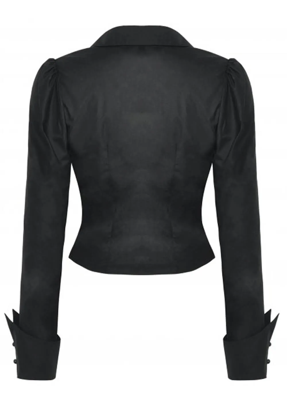 Dark In Love Victorian Ruffles Blouse Black