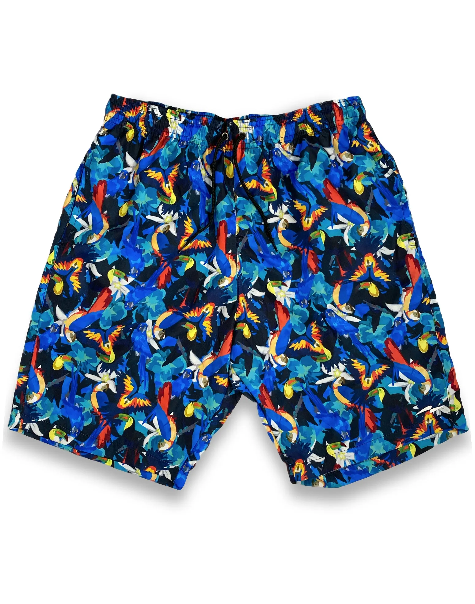 Dead Fish Hook Macaw Swim Trunks