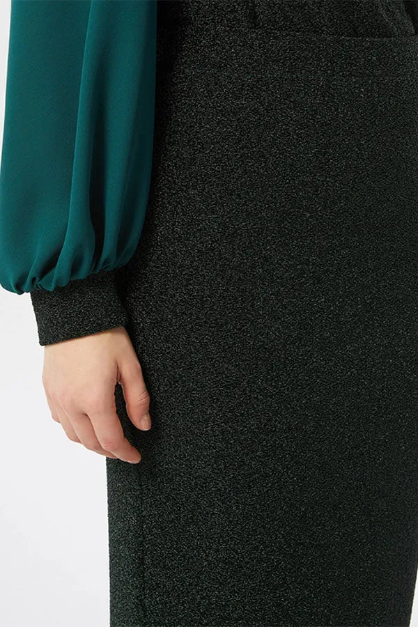 DESERTO BLACK LAME JERSEY SKIRT