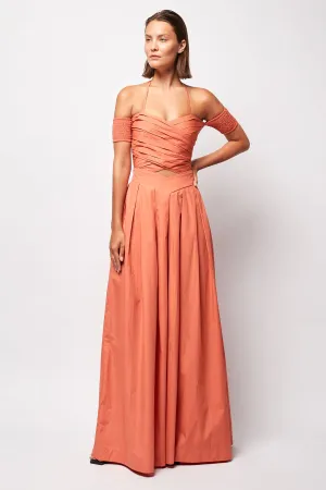 Detailed Crop | V Front Maxi Skirt