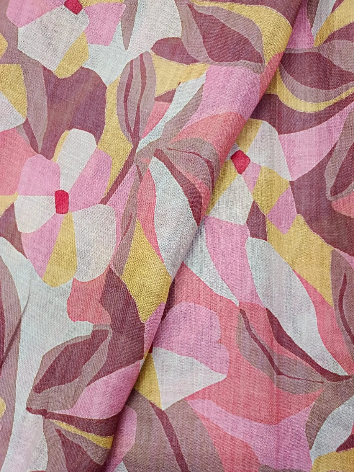 Digital Printed Linen Jute Soft Cotton Fabric