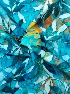 Digital Printed Linen Spun Cotton Soft Fabric