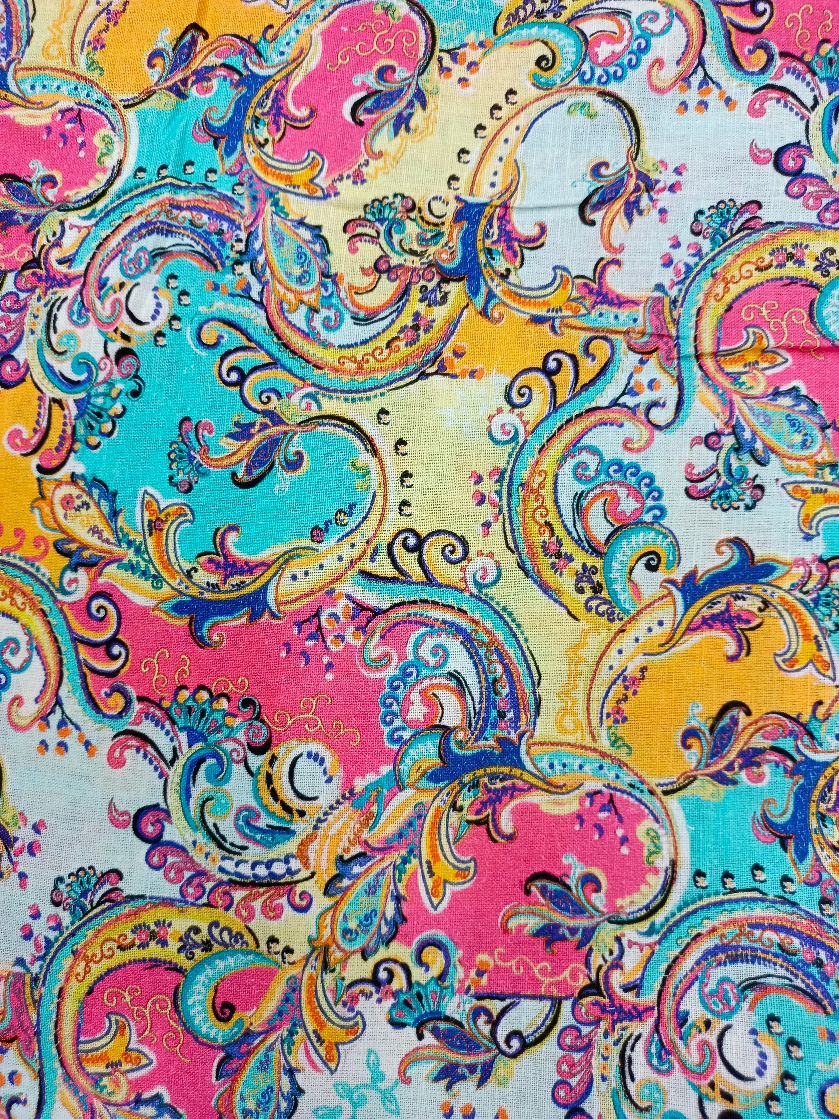 Digital Printed Linen Spun Cotton Soft Fabric