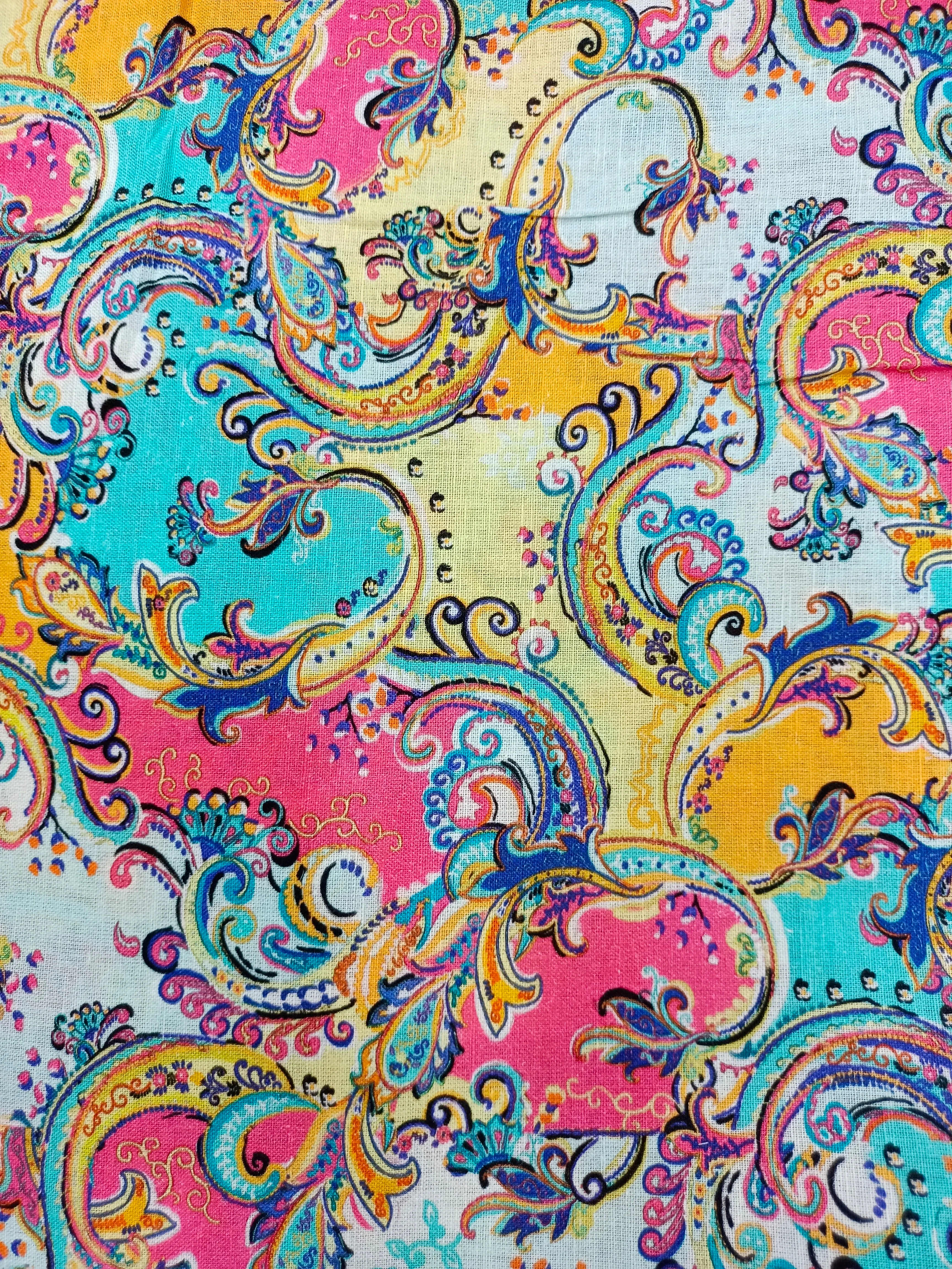 Digital Printed Linen Spun Cotton Soft Fabric