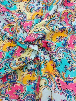Digital Printed Linen Spun Cotton Soft Fabric