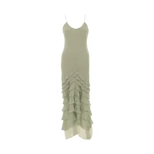 Dior Light Blue Ruffled Gown