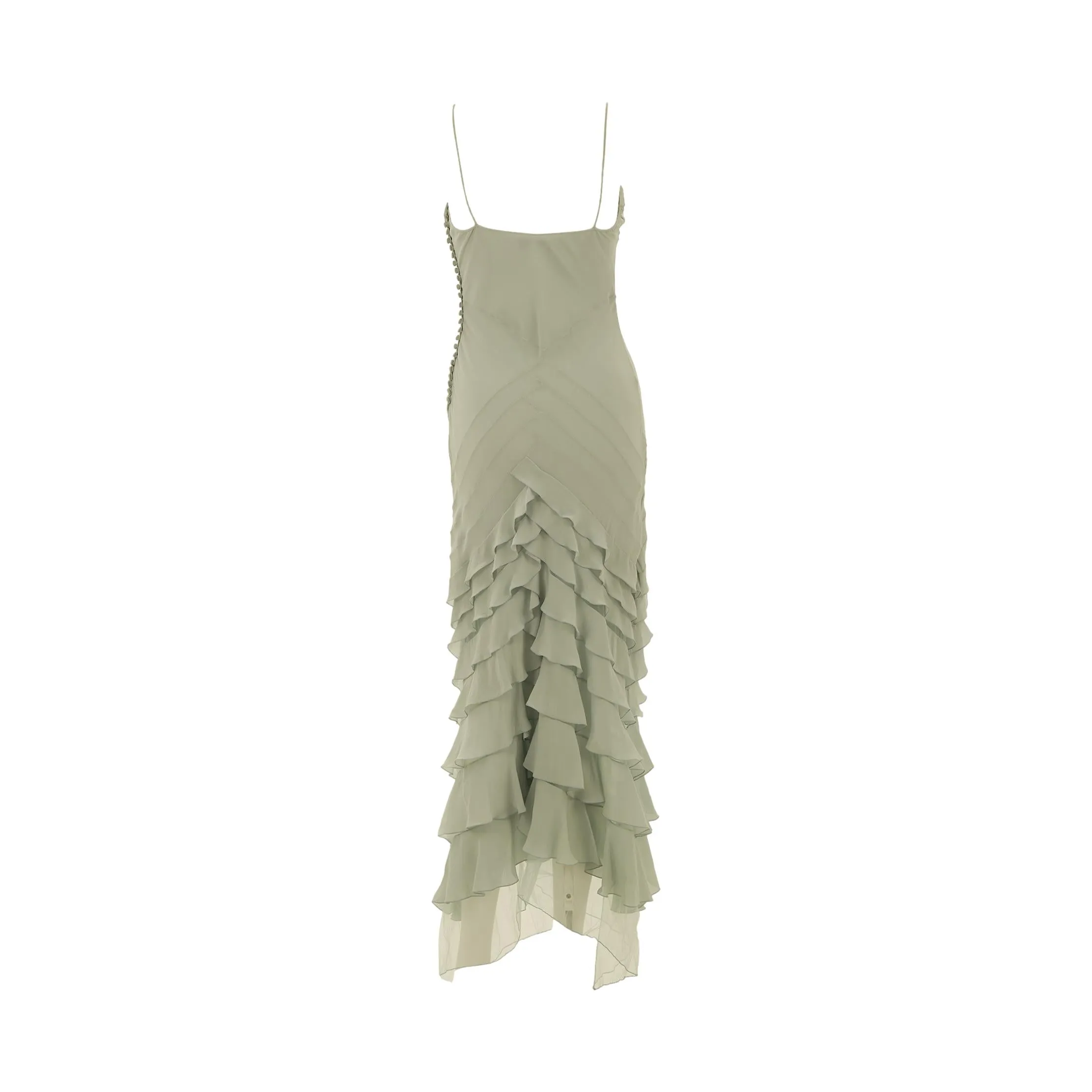 Dior Light Blue Ruffled Gown