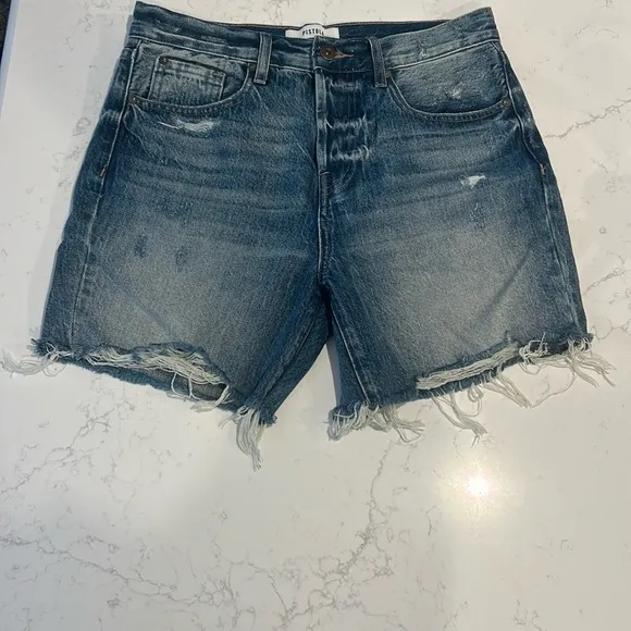 Distressed Denim Shorts