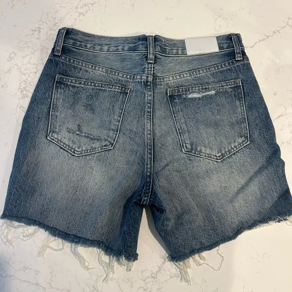 Distressed Denim Shorts