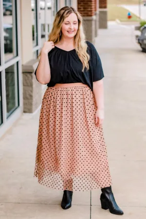 Diva Girl Maxi Skirt in Cappuccino Mix