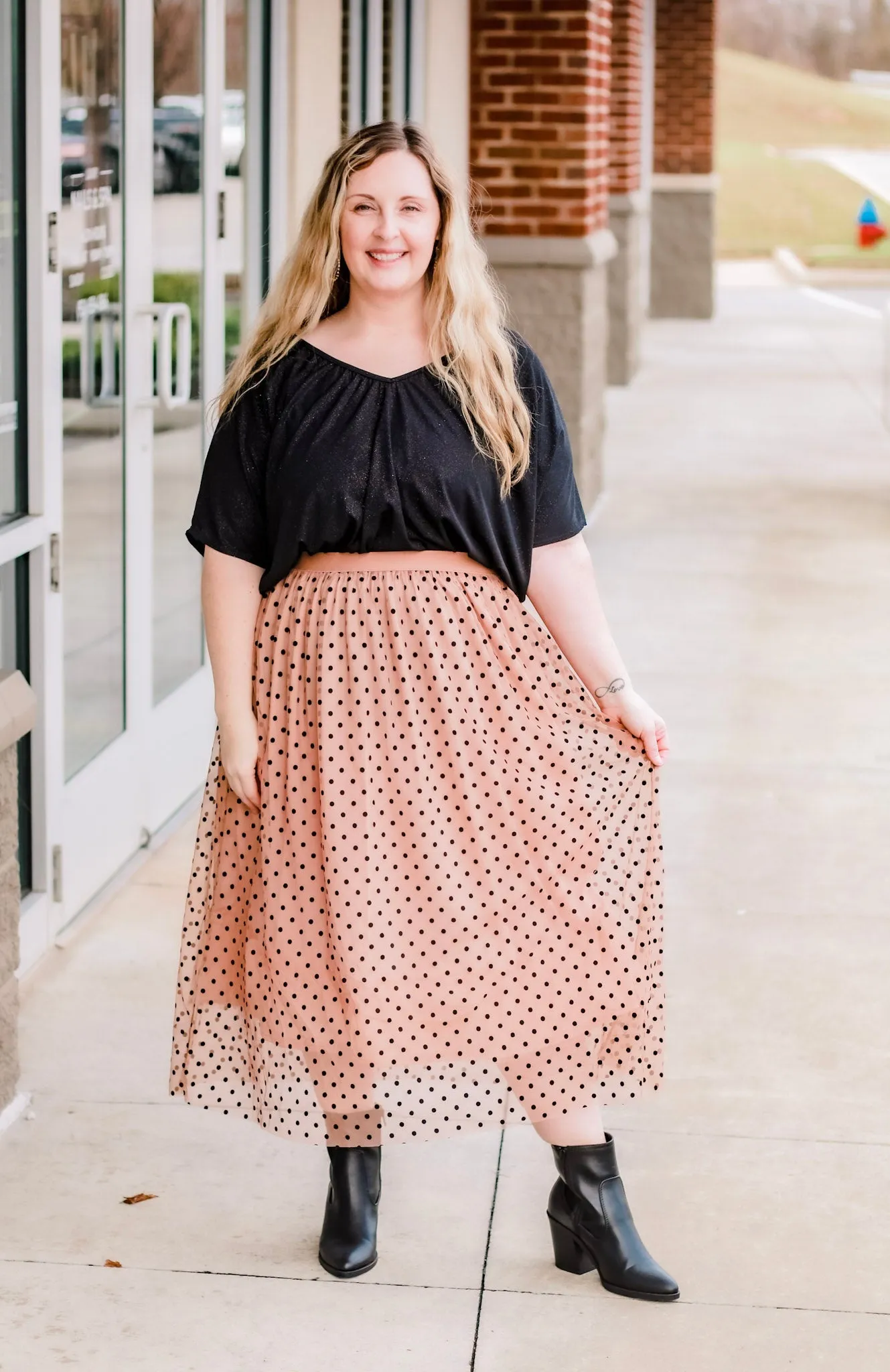 Diva Girl Maxi Skirt in Cappuccino Mix