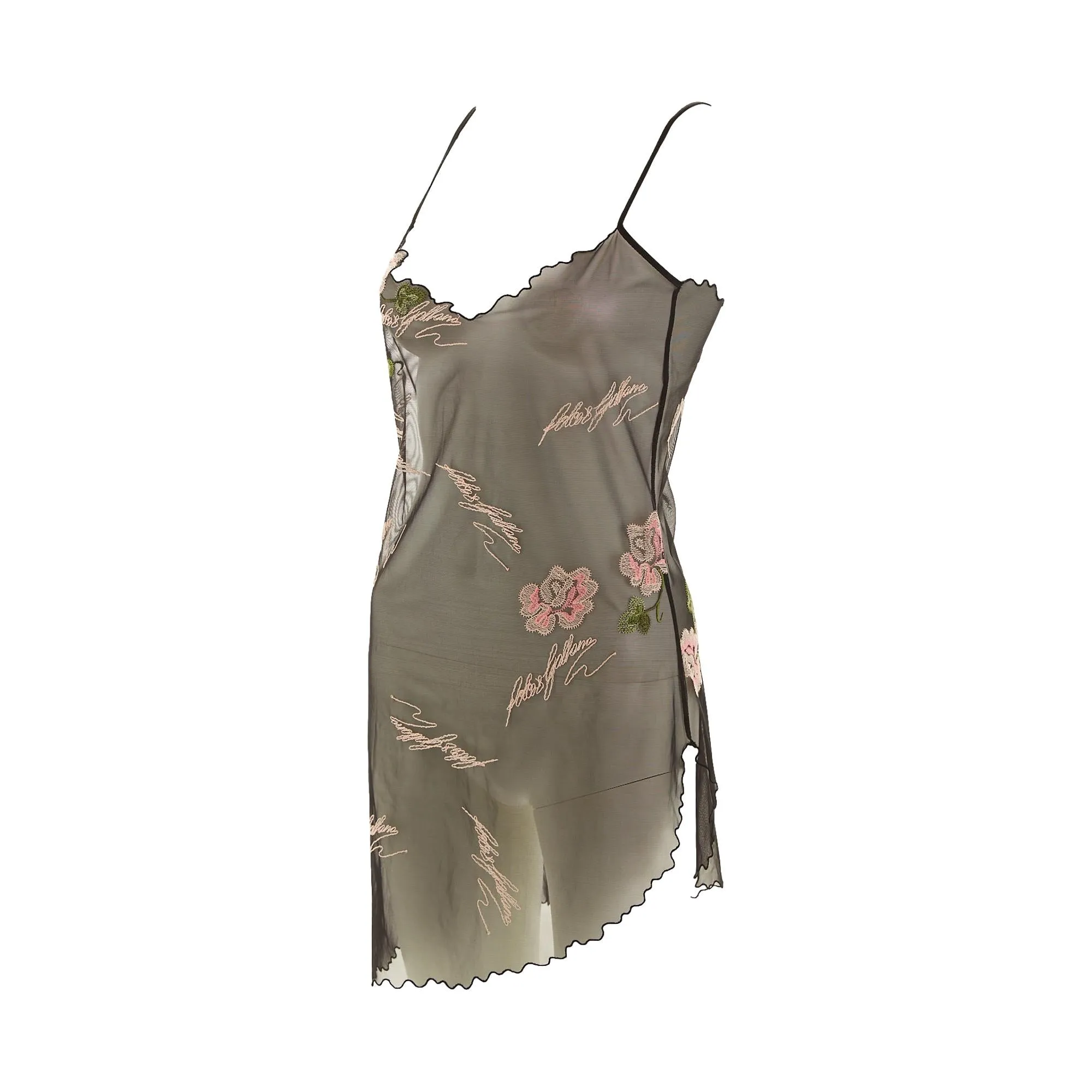 Dolce & Gabbana Black Sheer Embroidered Dress