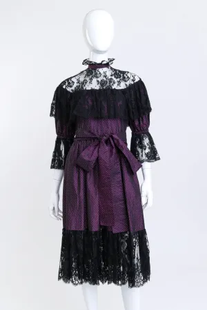 Dotted Lace Ruffle Dress