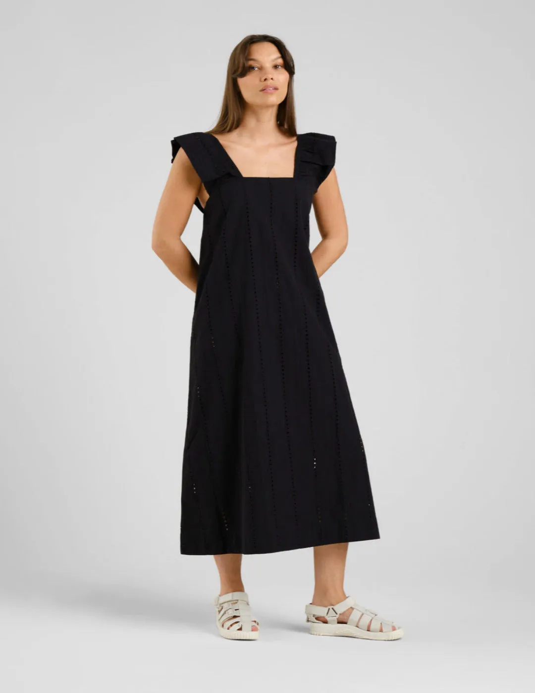 Dress Landsort Schiffli Black
