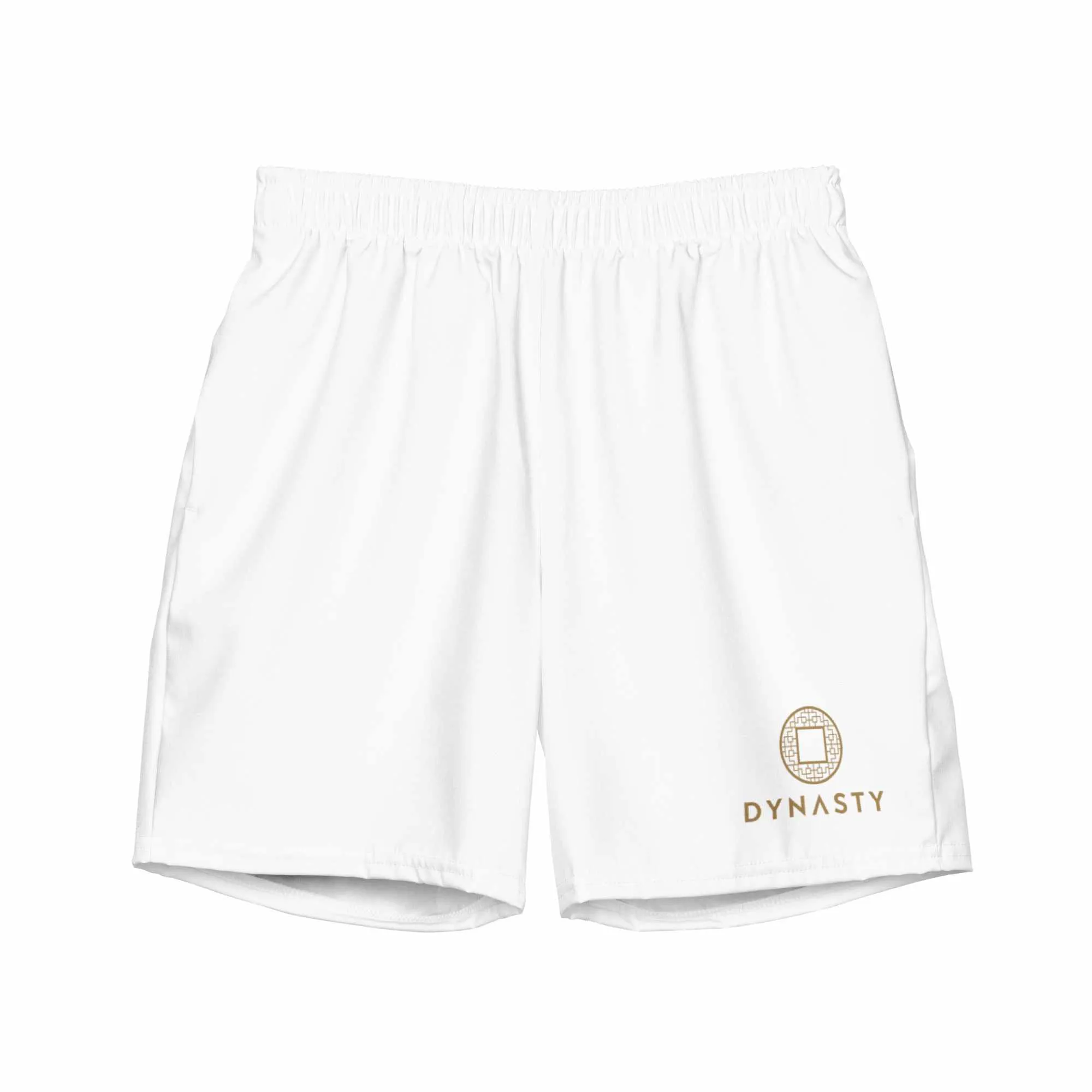 Dynasty Hybrid Emblem Board Shorts (White / Gold)