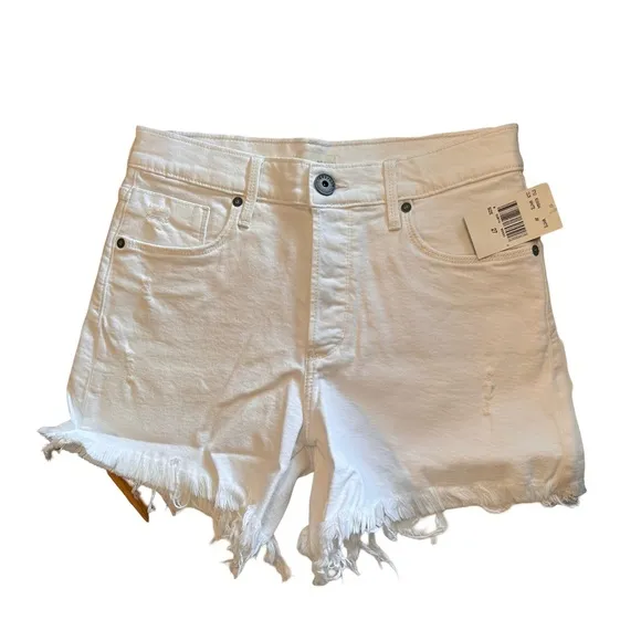 Edyson NWT Delon High Rise Short Size 27 White Denim