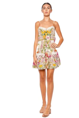 Egyptian Rose Pintuck Mini Dress