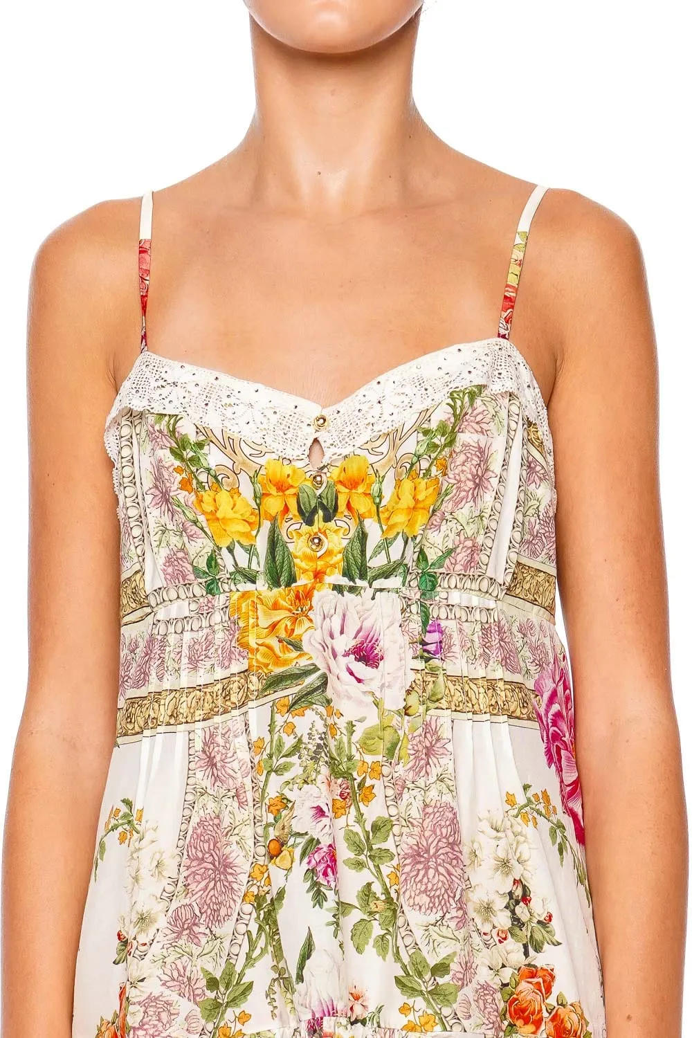 Egyptian Rose Pintuck Mini Dress