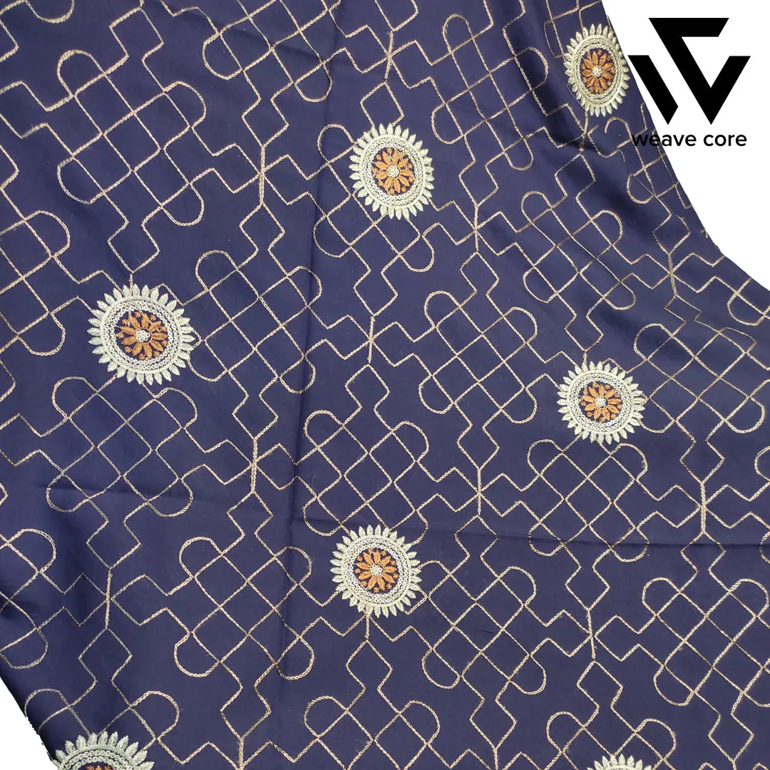 Elegant Embroidered Chaddar - Blue