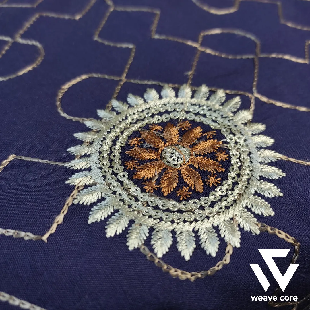 Elegant Embroidered Chaddar - Blue